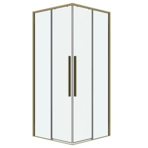 Душевой уголок Grossman Galaxy 70х70 Золото / Прозрачное 300.K33.01.7070.32.00