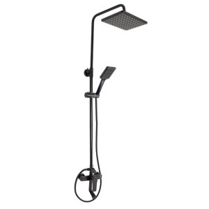 Душевая система Санакс с изливом Черный матовый 5775