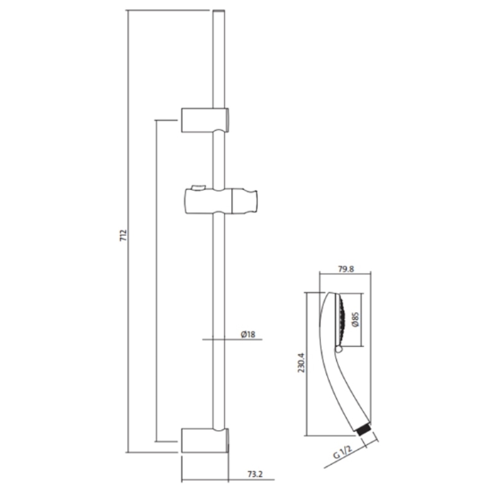 Душевой гарнитур Cersanit Vibe Хром глянцевый 63067 Душевой гарнитур Cersanit Vibe Хром глянцевый 63067 — изображение 4