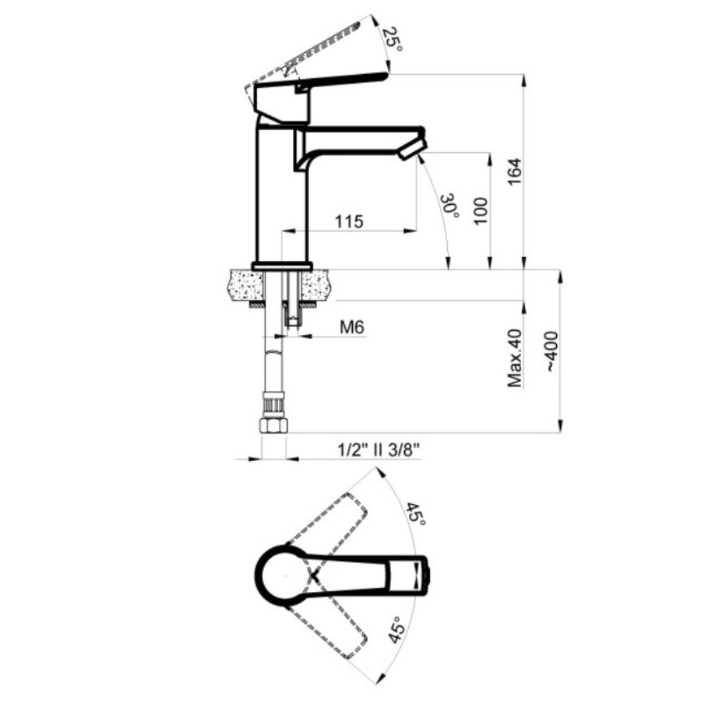 Смеситель для раковины Azario Enzo Хром глянцевый AZ-15714501 Смеситель для раковины Azario Enzo Хром глянцевый AZ-15714501 — изображение 2