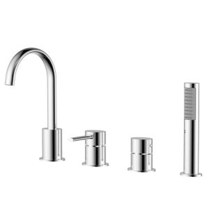 Смеситель на борт ванны Azario Delicate Хром глянцевый AZ-QA28173C-1381AC