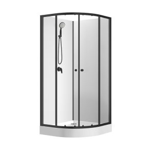 Душевой уголок Loranto Neo 90х90 с поддоном Черный / Прозрачное CS-21800
