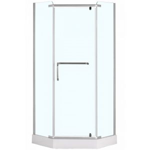 Душевой уголок Loranto Sunway 90х90 с поддоном правый Хром / Прозрачное CS-816S B 90*90*200