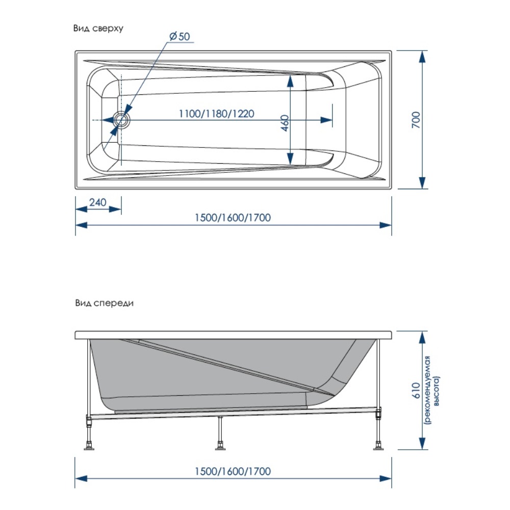 Ванна акриловая Loranto Calgary 160х70 Белый CS00063078 Ванна акриловая Loranto Calgary 160х70 Белый CS00063078 — изображение 4