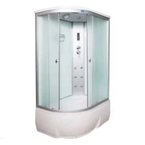 Душевая кабина Водный мир 120х80, Хром / Матовое, Высокий поддон правая