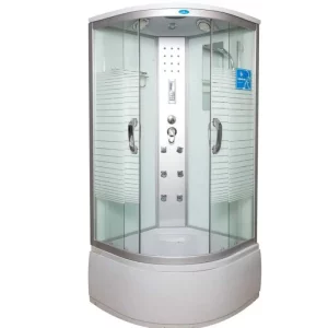 Душевая кабина Водный мир 90х90, Хром / Матовое, Высокий поддон