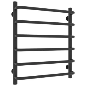 Полотенцесушитель водяной Laris Стандарт П6 60х50 Черный матовый 73208014ЧМ