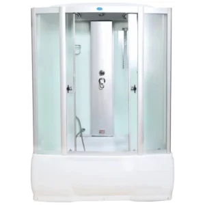 Душевая кабина Водный мир 150х85, Хром / Матовое, Высокий поддон