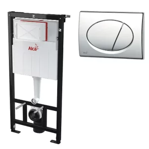 Инсталляция Alcadrain Sadromodul для скрытого монтажа унитаза с клавишей смыва Хром AM101/1120-3:1 RU M71-0001