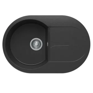 Мойка кухонная Polygran Atol 76 679016 Черный матовый