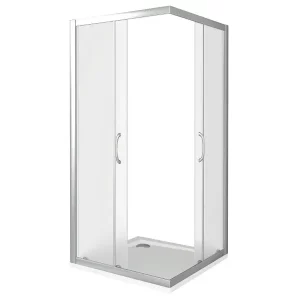 Душевой уголок Bas Latte 100х185 Хром / Грейп