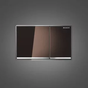 Смывная клавиша Omega 60, стекло умбра