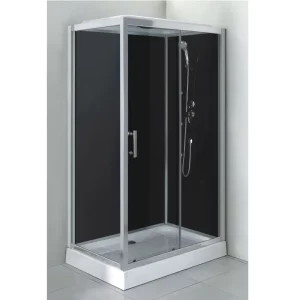 Душевая кабина Водный мир 120х80, Хром / Тонированное, Низкий поддон правая