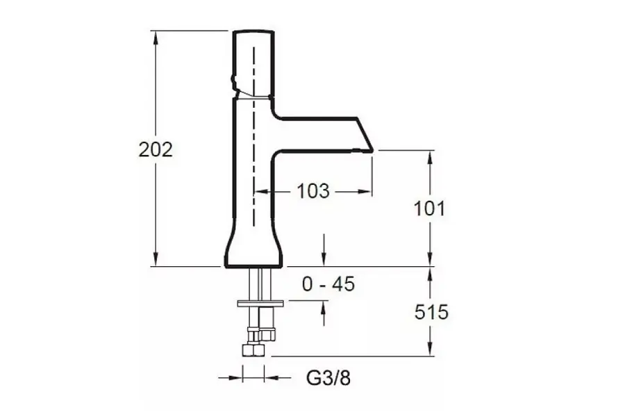 Смеситель для раковины Jacob Delafon Toobi без донного клапана никель E7329-BN Смеситель для раковины Jacob Delafon Toobi без донного клапана никель E7329-BN — изображение 2