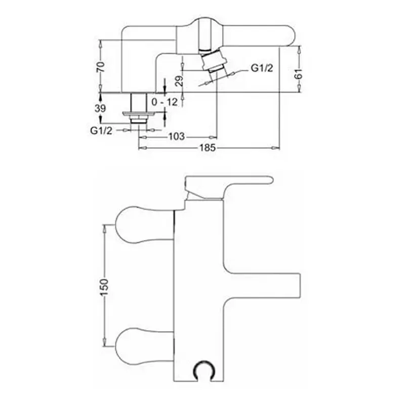 Смеситель на борт ванны Jacob Delafon Singulier E10868-CP Смеситель на борт ванны Jacob Delafon Singulier E10868-CP — изображение 2