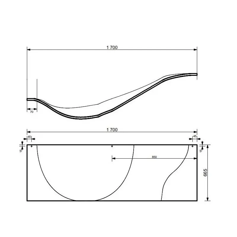 Панель фронтальная Эстет Грация 170 Белый ФР-51178 Панель фронтальная Эстет Грация 170 Белый ФР-51178 — изображение 2