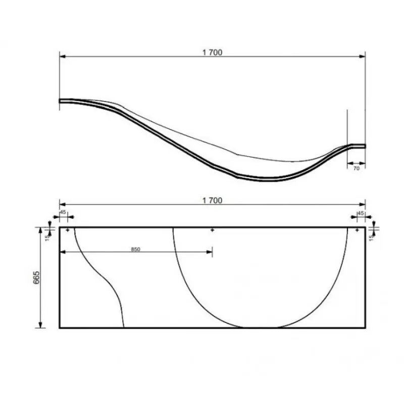 Панель фронтальная Эстет Грация 170 Белый ФР-87111 Панель фронтальная Эстет Грация 170 Белый ФР-87111 — изображение 2