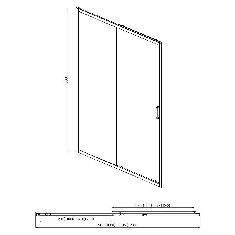Душевая дверь Aquatek NAA 100 Хром / Прозрачное AQNAA6121-100 Душевая дверь Aquatek NAA 100 Хром / Прозрачное AQNAA6121-100 — изображение 3