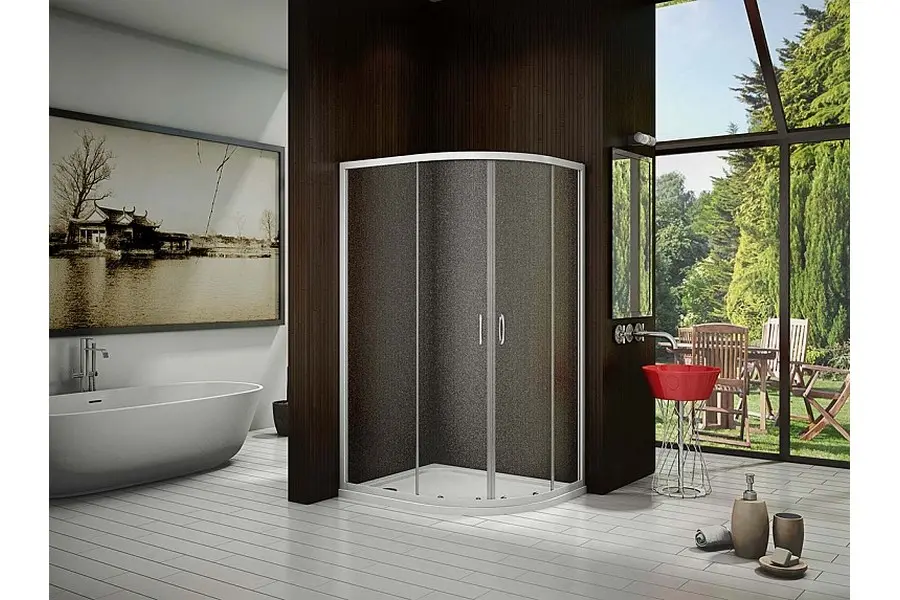 Душевой уголок Bas Latte 120х185 Хром / Прозрачное Душевой уголок Bas Latte 120х185 Хром / Прозрачное — изображение 3