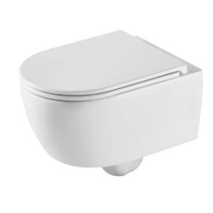 Унитаз подвесной Grossman Tornado с крышкой-сиденье Белый глянцевый GR-4415SQ Унитаз подвесной Grossman Tornado с крышкой-сиденье Белый глянцевый GR-4415SQ