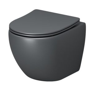 Унитаз подвесной Grossman Tornado с крышкой-сиденье Серый матовый GR-4455GMSQ