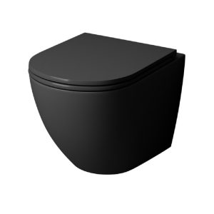 Унитаз подвесной Grossman с крышкой-сиденье Черный матовый GR-4457BMS