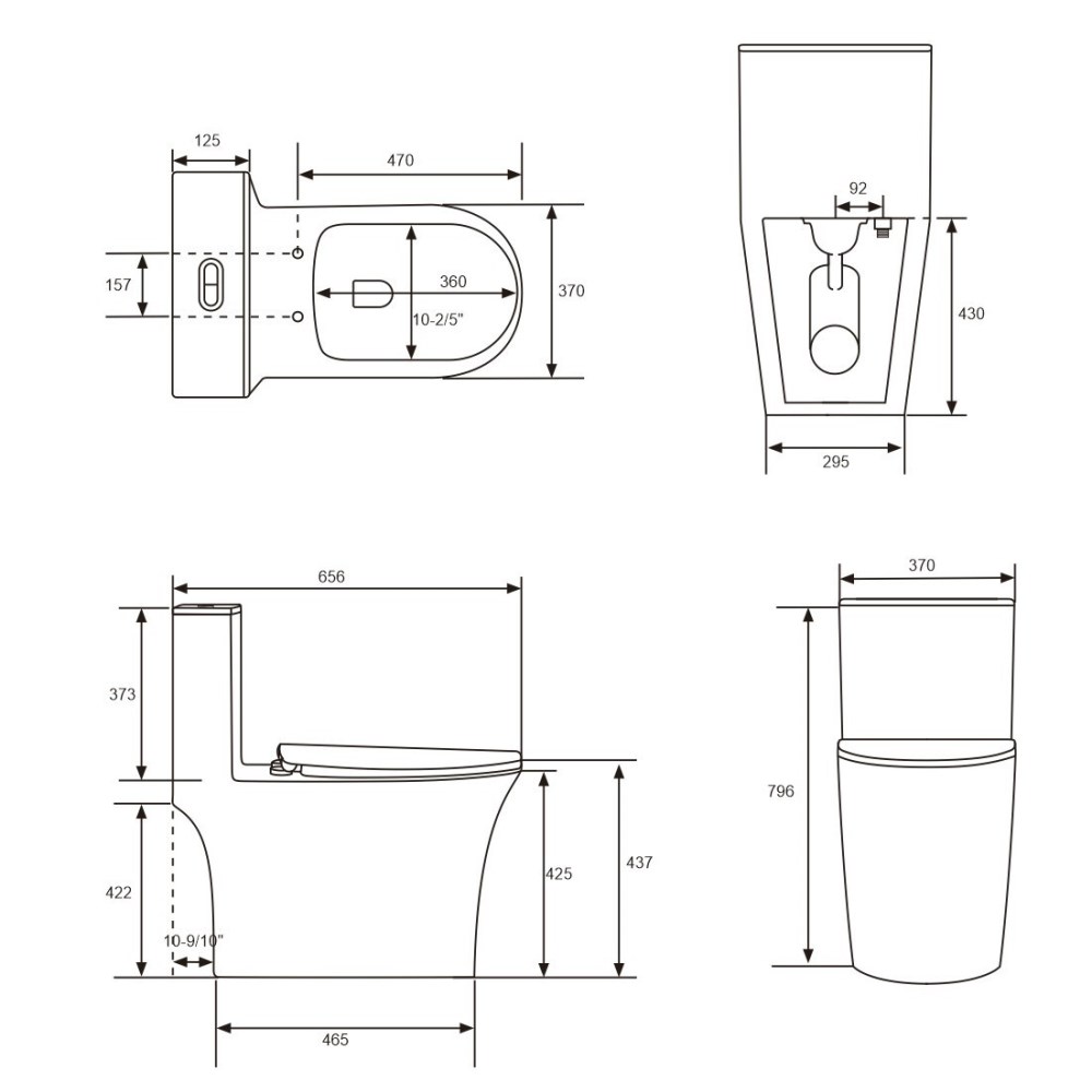 Унитаз-моноблок Grossman Thin Rim Белый глянцевый GR-5607SQ Унитаз-моноблок Grossman Thin Rim Белый глянцевый GR-5607SQ — изображение 5