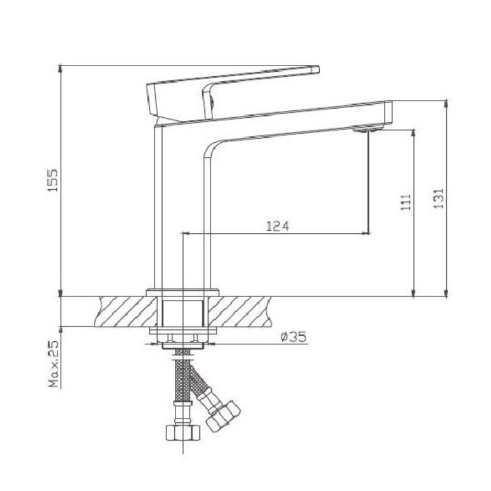 Смеситель для раковины Haiba HB615-7 Черный матовый HB10615-7 Смеситель для раковины Haiba HB615-7 Черный матовый HB10615-7 — изображение 2