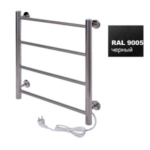 Полотенцесушитель электрический Тера Классика 50х60 кнопка включения, телескоп.держатели Черный матовый ПСК-09-02ч Полотенцесушитель электрический Тера Классика 50х60 кнопка включения, телескоп.держатели Черный матовый ПСК-09-02ч