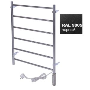 Полотенцесушитель электрический Тера Классика 50х80 ПСН диммер Черный матовый ПСН-09-03дч