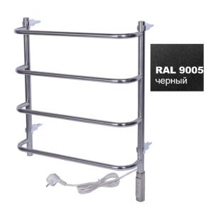Полотенцесушитель электрический Тера Мост 50х60 ПСН диммер Черный матовый ПСН-12-02дч