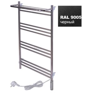 Полотенцесушитель электрический Тера Богема 50х100 ПСН диммер Черный матовый ПСН-14-07дч