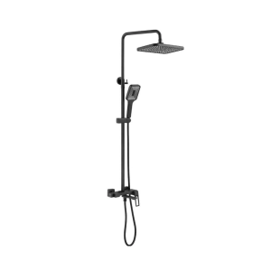 Душевая система Shevanik S68 с изливом Черный матовый S6836H