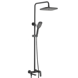 Душевая система Shevanik S85 с изливом Черный матовый S8536H