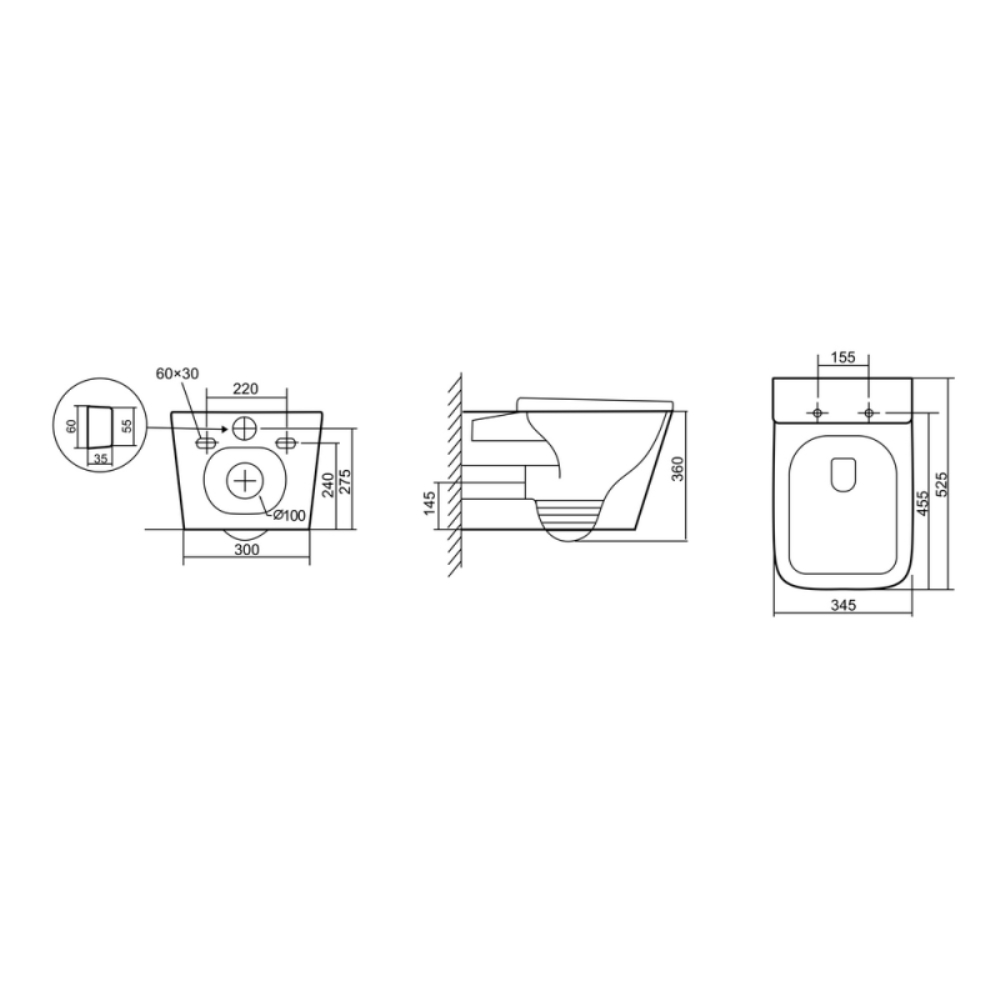 Унитаз подвесной Triton Verso Белый глянцевый Щ0000057972 Унитаз подвесной Triton Verso Белый глянцевый Щ0000057972 — изображение 4