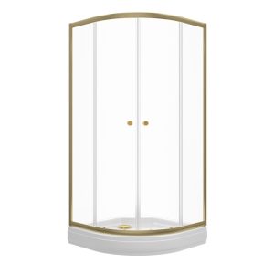 Душевой уголок Triton Альфа 90х90 с поддоном Золото / Прозрачное Щ0000073921