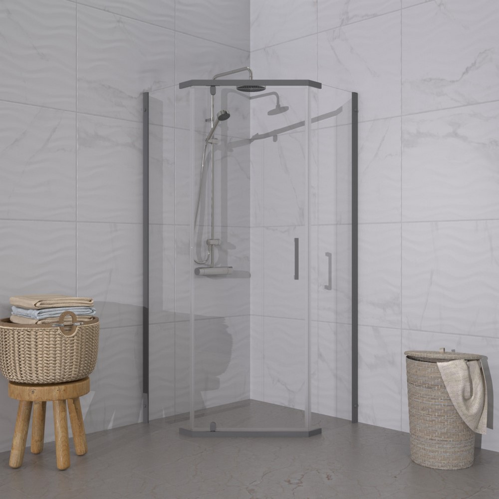 Душевой уголок Triton Дека 90х90 Графит / Прозрачное Щ0000073929 Душевой уголок Triton Дека 90х90 Графит / Прозрачное Щ0000073929