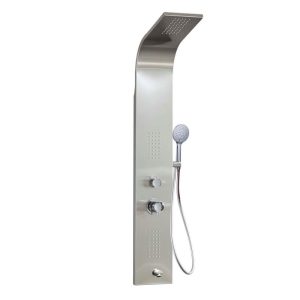 Душевая панель Taliente Amato гидромассажная с изливом Хром глянцевый ТА-G-S02C+s