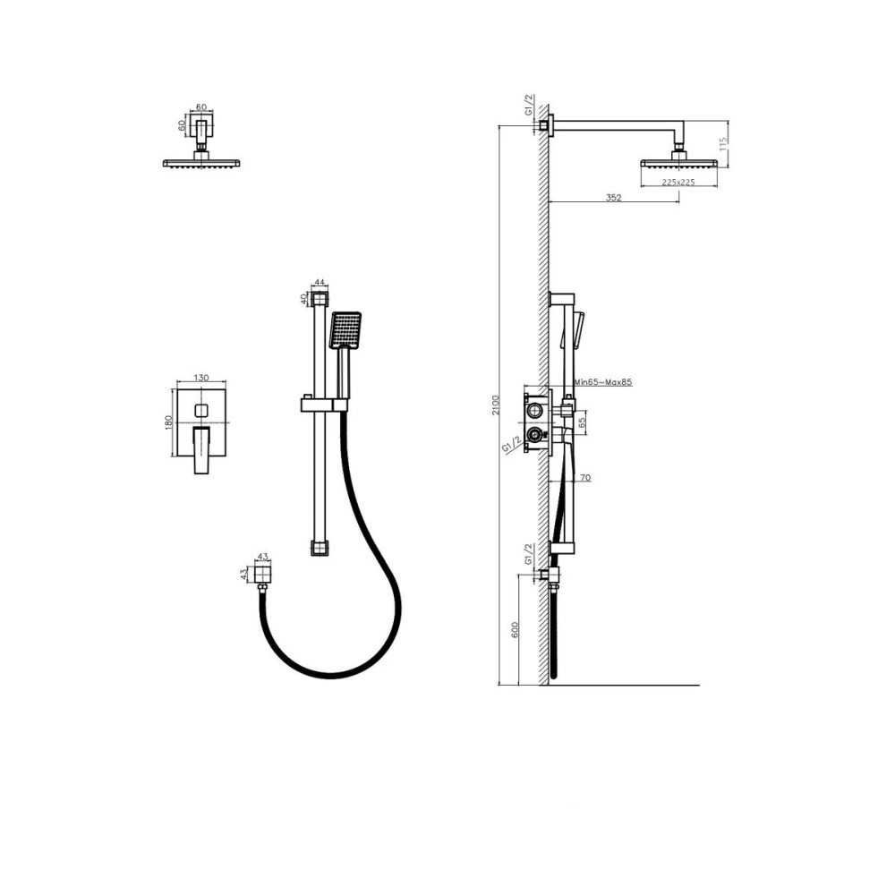 Душевая встройка Rush Thira Хром глянцевый TR3635-41 Душевая встройка Rush Thira Хром глянцевый TR3635-41 — изображение 3