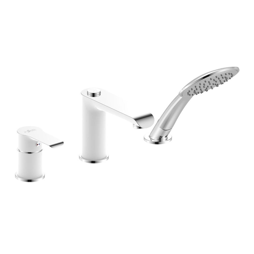 Смеситель на борт ванны Rossinka W40 Хром / Белый W40-39 Смеситель на борт ванны Rossinka W40 Хром / Белый W40-39